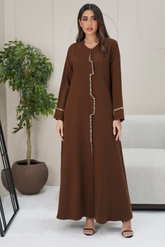 Beaded Front-Line Abaya