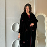 Embroidered Velvet Abaya