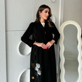 Floral embroidered abaya