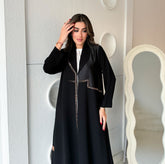 Collared Embroidered Abaya