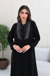 floral embroidery details abaya