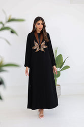 Floral embroidered abaya