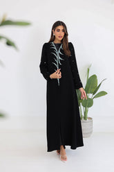 Beaded Embroidery Detail Abaya