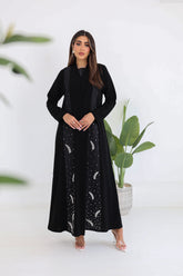 Side Panel Embroidered Abaya