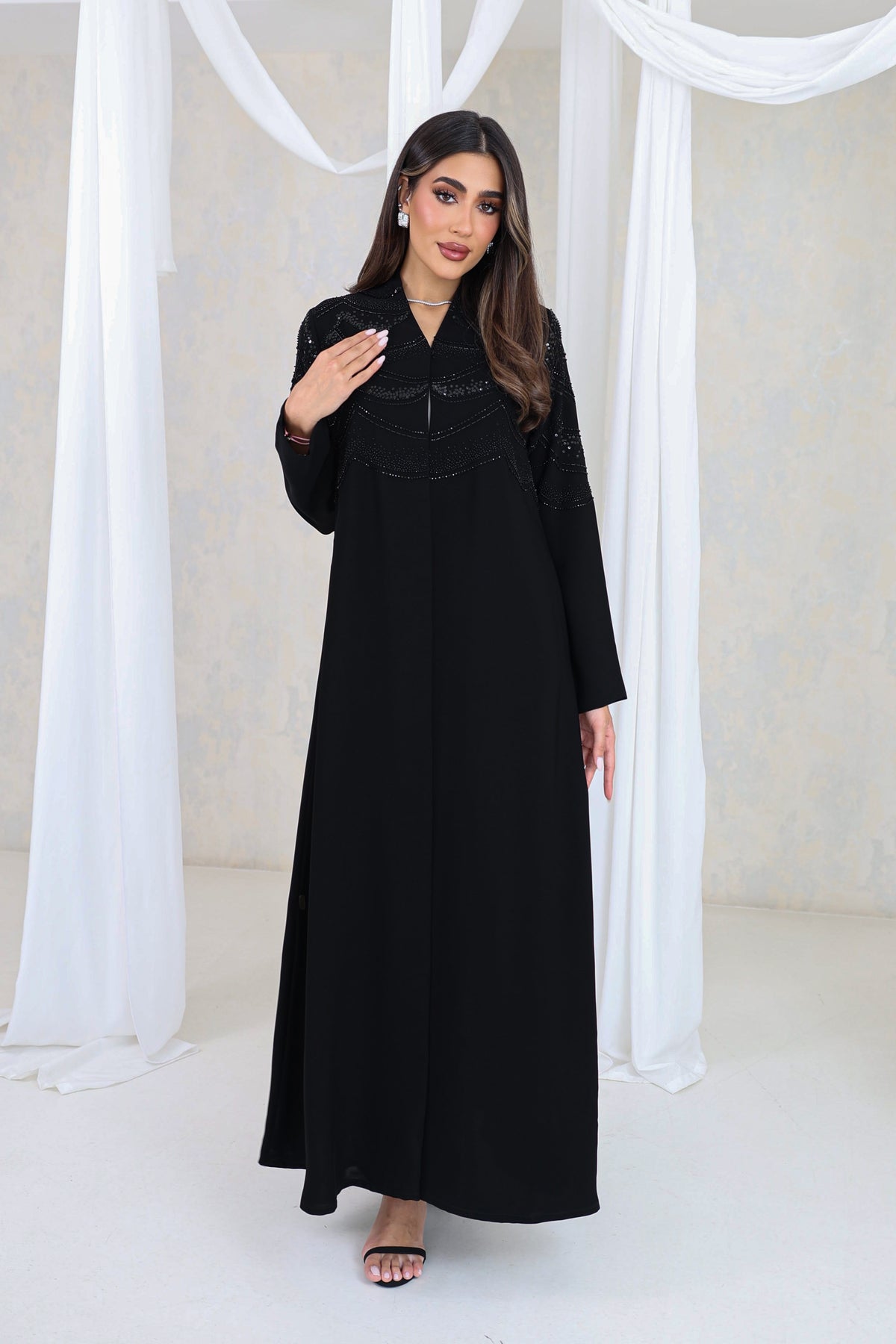 Midnight Luxe Embellished Abaya