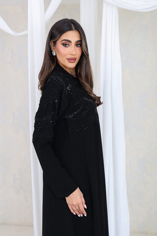 Midnight Luxe Embellished Abaya