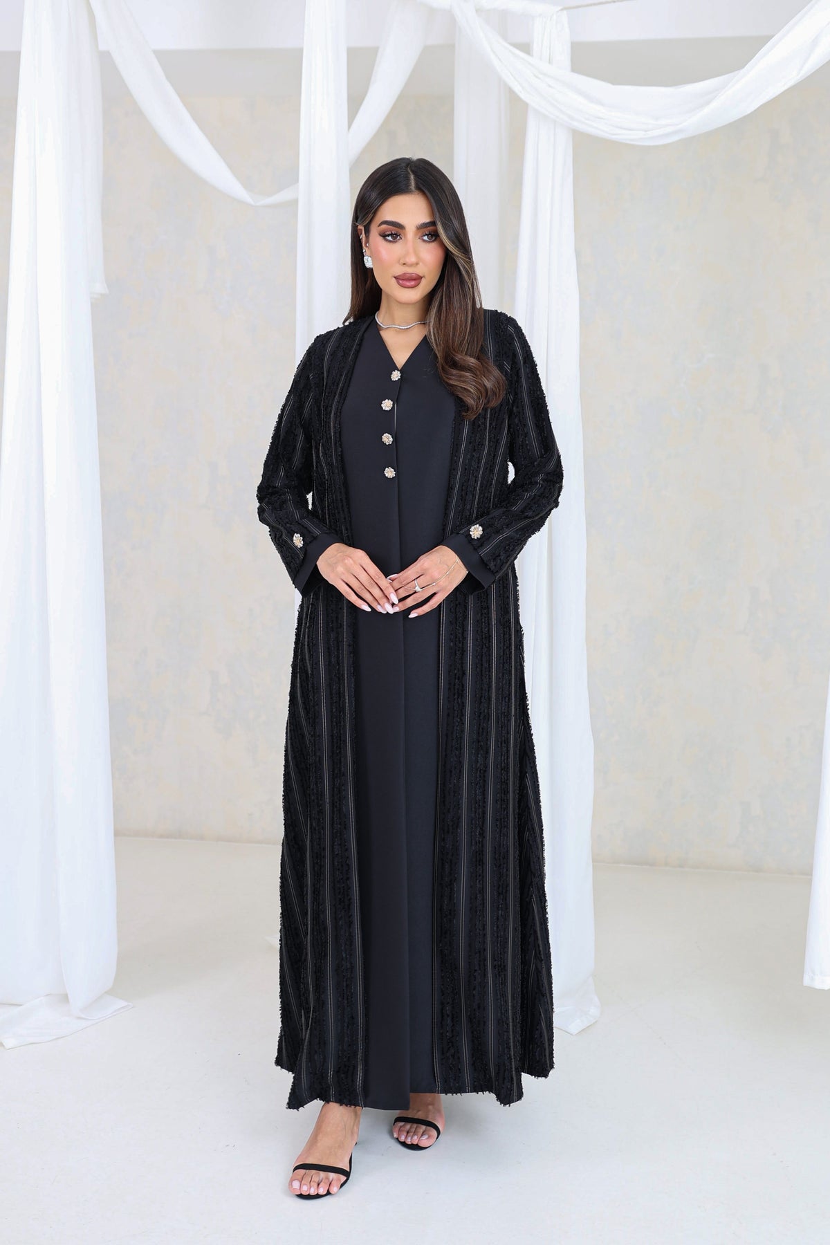 Midnight Textured Abaya