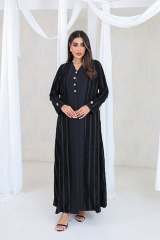 Midnight Textured Abaya