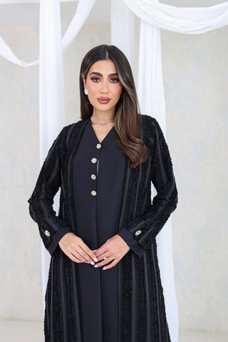 Midnight Textured Abaya