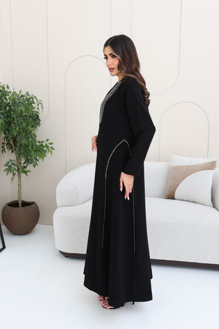 floral embroidery details abaya