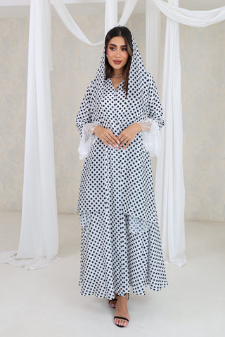 Polka Dot Elegance Abaya