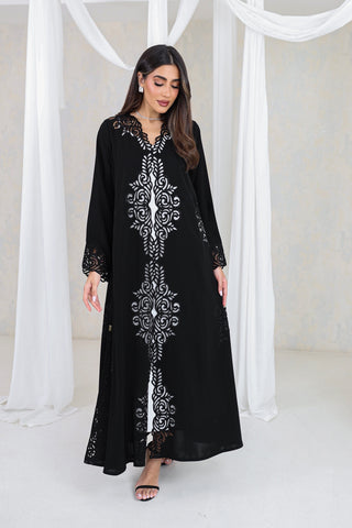 Noir Heritage Embroidered Abaya
