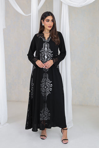Noir Heritage Embroidered Abaya