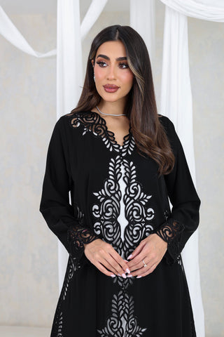 Noir Heritage Embroidered Abaya