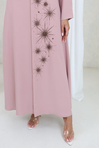 Blush Starlight Embellished Abaya