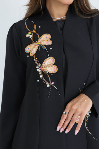 Butterfly Embroidered Abaya