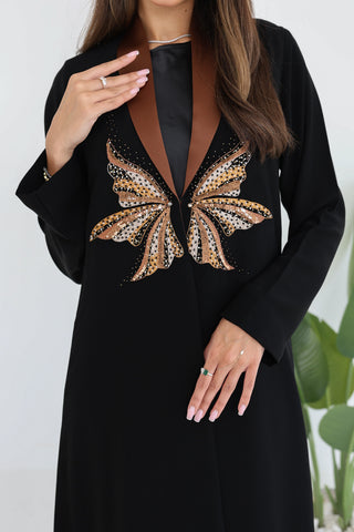 Floral embroidered abaya