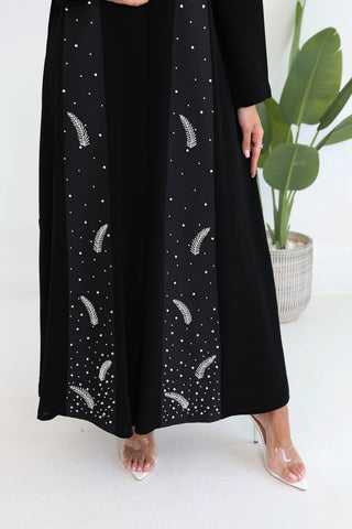 Side Panel Embroidered Abaya