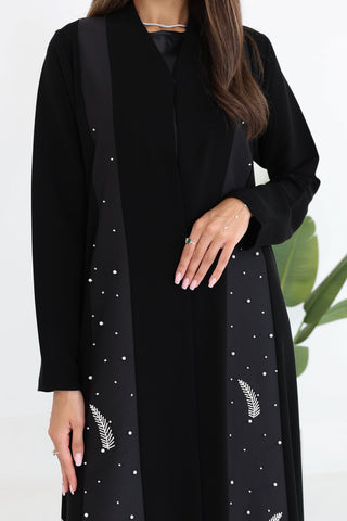 Side Panel Embroidered Abaya