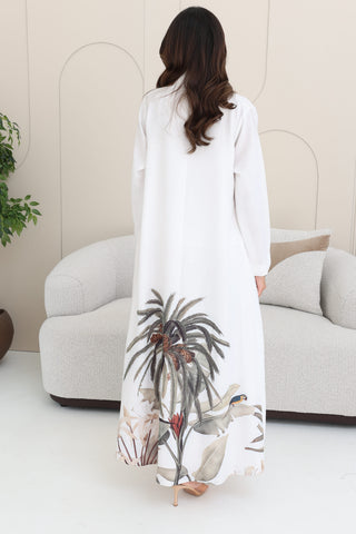 Printed details abaya