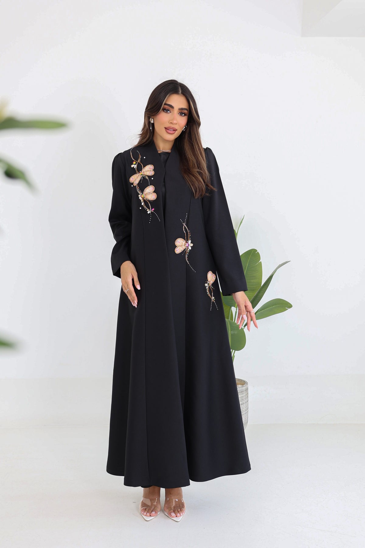 Butterfly Embroidered Abaya