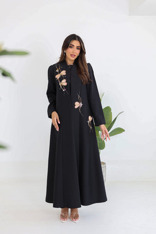 Butterfly Embroidered Abaya