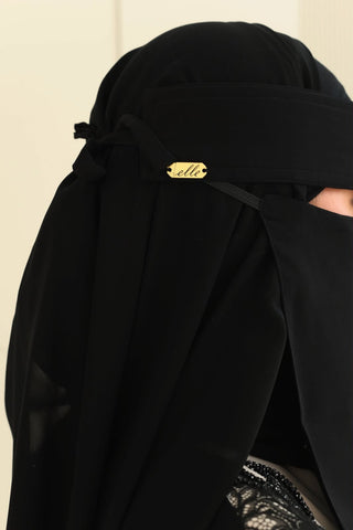 Sheila with Attached Headband & Matching Niqab Set